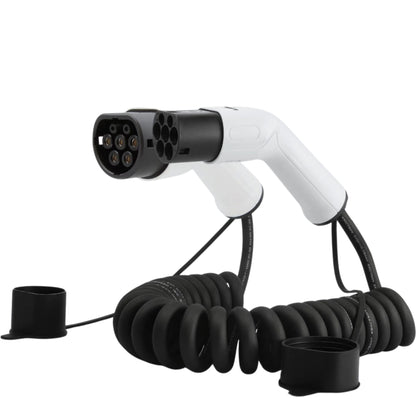 Typ 2 Ladekabel Spirale – 11 kW (16A 3-phasig) – Inkl. Tragetasche